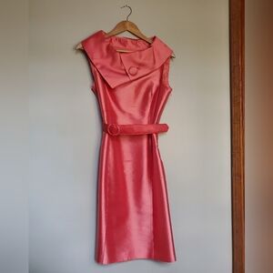 Elegant Pink Sleeveless Dress || Tahari Arthur S Levine || Size 6